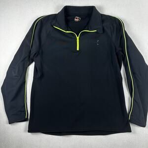Puma 1/4 Zip Athletic Jacket‎ Women’s Large Black Gym Workout jacket